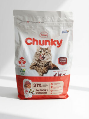 Chunky Gatos Adultos  Salmón y Cordero 1,5 kg
