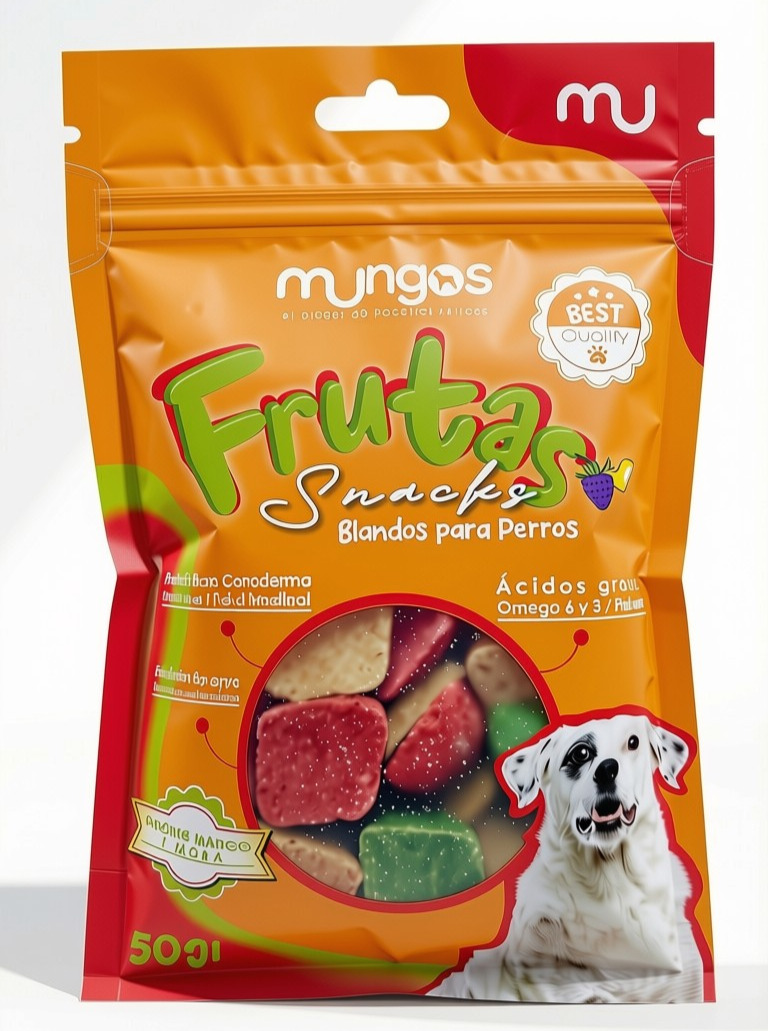 Fruta Snacks Mungos Blandos para Perros 50 gr